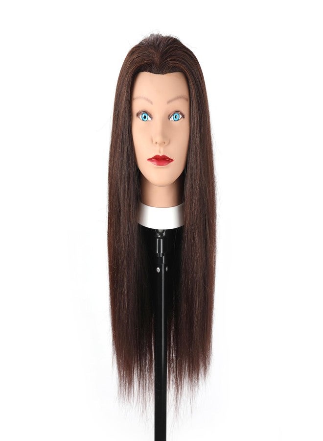 Stancia Manequin Head for Cosmentogoly Training Head and Stlyist Suppliew, Mannequin Head with 80% Human Hair, Doll Head for Hair Styling, Braiding, Practice - Image 2